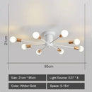 GobekUsa LED Metal Chandeliers for Living Room - Stylish Ceiling Light for Home Decor