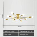 GobekUsa LED Metal Chandeliers for Living Room - Stylish Ceiling Light for Home Decor