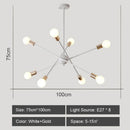 GobekUsa LED Metal Chandeliers for Living Room - Stylish Ceiling Light for Home Decor