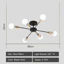 GobekUsa LED Metal Chandeliers for Living Room - Stylish Ceiling Light for Home Decor