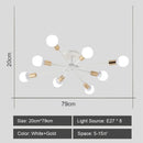 GobekUsa LED Metal Chandeliers for Living Room - Stylish Ceiling Light for Home Decor