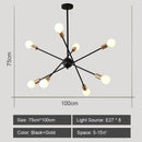 GobekUsa LED Metal Chandeliers for Living Room - Stylish Ceiling Light for Home Decor