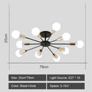 GobekUsa LED Metal Chandeliers for Living Room - Stylish Ceiling Light for Home Decor