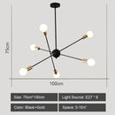 GobekUsa LED Metal Chandeliers for Living Room - Stylish Ceiling Light for Home Decor