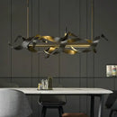 GobekUsa LED Metal Pendant Lights Nordic Hanging Light Chandeliers Elegant Modern Island Decoration
