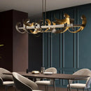 GobekUsa LED Metal Pendant Lights Nordic Hanging Light Chandeliers Elegant Modern Island Decoration