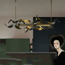 GobekUsa LED Metal Pendant Lights Nordic Hanging Light Chandeliers Elegant Modern Island Decoration