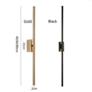 GobekUsa LED Metal Tube Wall Lamp Modern Black Gold Decor Sconce for Bedroom Foyer Bathroom