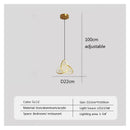 Modern black led minimalist pendant light – living room ring chandelier by Decorbites