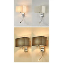 GobekUsa LED Minimalist Wall Lamps with Rectangle Texture Shade for Living Room & Bedroom