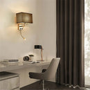 GobekUsa LED Minimalist Wall Lamps with Rectangle Texture Shade for Living Room & Bedroom