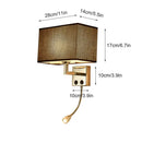 GobekUsa LED Minimalist Wall Lamps with Rectangle Texture Shade for Living Room & Bedroom