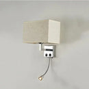 GobekUsa LED Minimalist Wall Lamps with Rectangle Texture Shade for Living Room & Bedroom