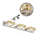 GobekUsa LED Mirror Light: Crystal Round Wall Lamps for Bathroom and Vanity