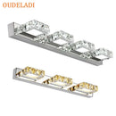 GobekUsa LED Mirror Light: Crystal Round Wall Lamps for Bathroom and Vanity