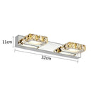 GobekUsa LED Mirror Light: Crystal Round Wall Lamps for Bathroom and Vanity