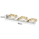 GobekUsa LED Mirror Light: Crystal Round Wall Lamps for Bathroom and Vanity
