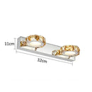 GobekUsa LED Mirror Light: Crystal Round Wall Lamps for Bathroom and Vanity
