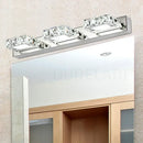 GobekUsa LED Mirror Light: Crystal Round Wall Lamps for Bathroom and Vanity