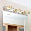 GobekUsa LED Mirror Light: Crystal Round Wall Lamps for Bathroom and Vanity