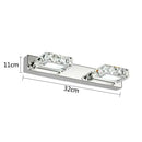 GobekUsa LED Mirror Light: Crystal Round Wall Lamps for Bathroom and Vanity