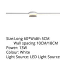 GobekUsa LED Mirror Wall Sconces for Bathroom Dressing Table, Kitchen - 80cm, 60cm, 40cm
