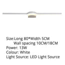 GobekUsa LED Mirror Wall Sconces for Bathroom Dressing Table, Kitchen - 80cm, 60cm, 40cm