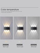 Modern black geometric led wall lamp for living room by Decorbites