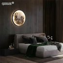GobekUsa LED Moon Wall Lamp: Minimalist Indoor Lighting for Bedroom and Living Room Decor