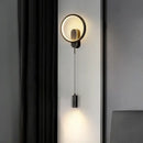 GobekUsa LED Moon Wall Light American Style Bedroom Decor Copper Wall Lamp