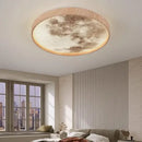 GobekUsa LED Moon Wood Ceiling Light 26/34CM Walnut Decor - Bedroom Living Room Home Illumination