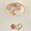 GobekUsa LED Moon Wood Ceiling Light 26/34CM Walnut Decor - Bedroom Living Room Home Illumination