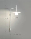 GobekUsa LED Movable Arm Wall Lamp for Bedroom Home Indoor Lighting