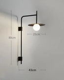 GobekUsa LED Movable Arm Wall Lamp for Bedroom Home Indoor Lighting