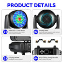GobekUsa LED Moving Head 19x15W RGBW 4-in-1 Beam Wash/Zoom Light - DMX512 Control