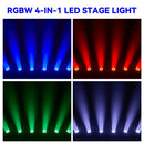GobekUsa LED Moving Head 19x15W RGBW 4-in-1 Beam Wash/Zoom Light - DMX512 Control