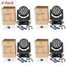 GobekUsa LED Moving Head 19x15W RGBW 4-in-1 Beam Wash/Zoom Light - DMX512 Control