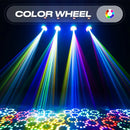 GobekUsa LED Moving Head Light with 10 Gobos & Remote Control for Events
