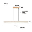 GobekUsa LED Natural Stone Round Linear Chandelier - Dimmable, Ceiling Hanging Lamps