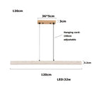 GobekUsa LED Natural Stone Round Linear Chandelier - Dimmable, Ceiling Hanging Lamps