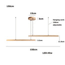 GobekUsa LED Natural Stone Round Linear Chandelier - Dimmable, Ceiling Hanging Lamps