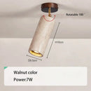 GobekUsa LED Natural Stone Spotlights for Ceiling and Wall, Walnut Log Wood, E27 Bulb