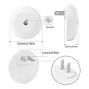 Modern orange circular led night light for bedroom smart sensor by Decorbites