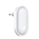 Smart white oval led night light with 360 ring lamp for bedroom by Decorbites