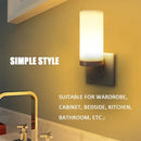 Modern cylindrical yellow led night light bedroom wall lamp dimmable by Decorbites