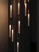 GobekUsa LED Nordic Cylinder Chandelier: Modern Indoor Lighting for Staircase & Decoration