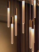 GobekUsa LED Nordic Cylinder Chandelier: Modern Indoor Lighting for Staircase & Decoration