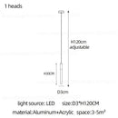 GobekUsa LED Nordic Cylinder Chandelier: Modern Indoor Lighting for Staircase & Decoration