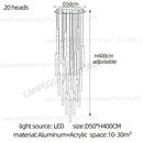 GobekUsa LED Nordic Cylinder Chandelier: Modern Indoor Lighting for Staircase & Decoration