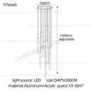 GobekUsa LED Nordic Cylinder Chandelier: Modern Indoor Lighting for Staircase & Decoration